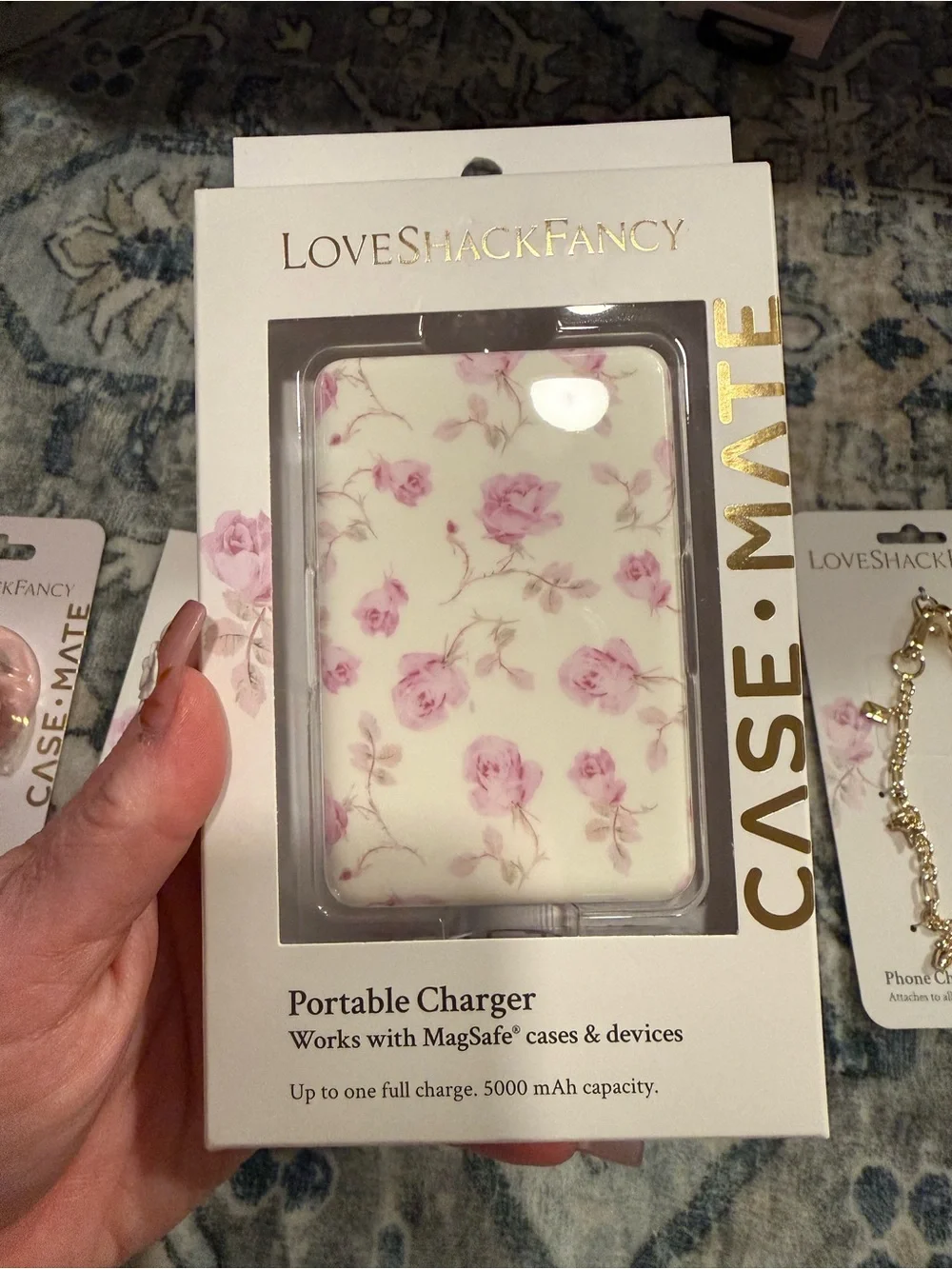 LoveShackFancy Pink Floral Phone Case & Matching Accessories Set
